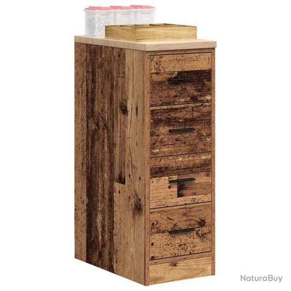 Armoire de rangement de garage vieux bois 30x51x85 cm bois pin alsavelo