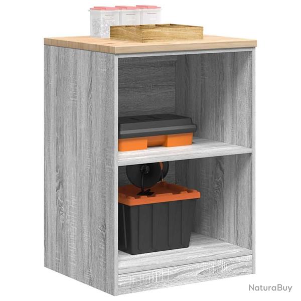 Armoire de rangement de garage sonoma gris 60x51x85 cm bois pin alsavelo