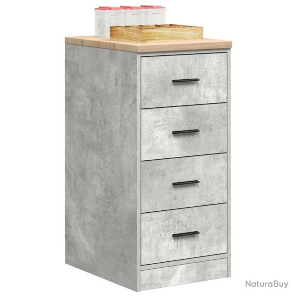 Armoire de rangement de garage gris bton 40x51x85 cm bois pin alsavelo