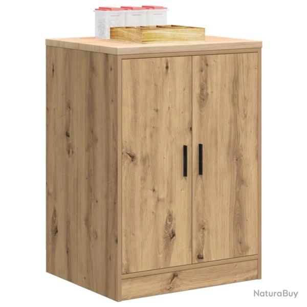 Armoire de rangement de garage ch�ne artisanal bois de pin