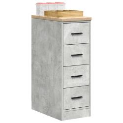 Armoire de rangement de garage gris b&eacute;ton 30x51x85 cm bois pin alsavelo