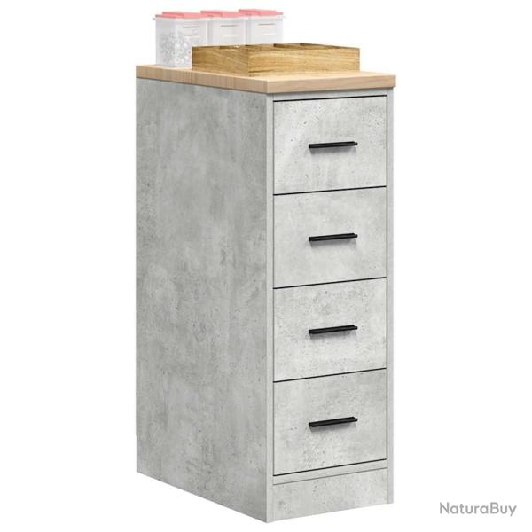 Armoire de rangement de garage gris b�ton 30x51x85 cm bois pin