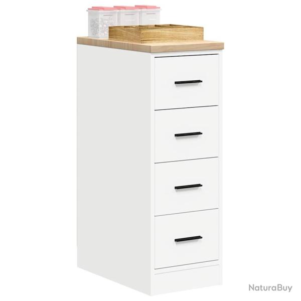 Armoire de rangement de garage blanc 30x51x85 cm bois de pin alsavelo