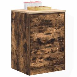 Armoire de rangement de garage ch&ecirc;ne fum&eacute; 60x51x85 cm bois pin