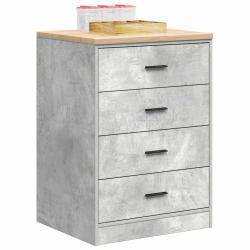Armoire de rangement de garage gris b&eacute;ton 60x51x85 cm bois pin