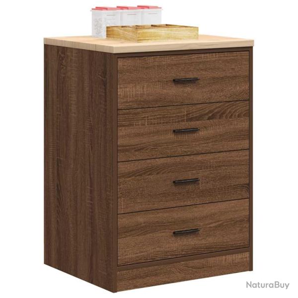 Armoire de rangement de garage chne marron 60x51x85cm bois pin alsavelo