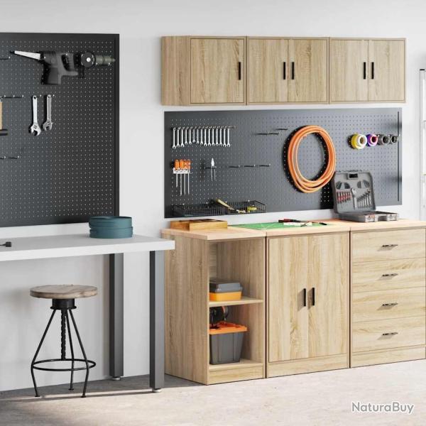 Armoires de garage 2 pcs ch�ne sonoma bois d'ing�nierie