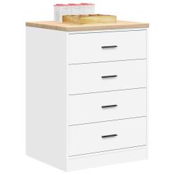 Armoire de rangement de garage blanc 60x51x85 cm bois de pin