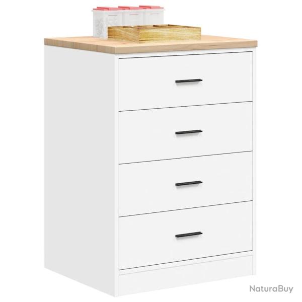 Armoire de rangement de garage blanc 60x51x85 cm bois de pin alsavelo