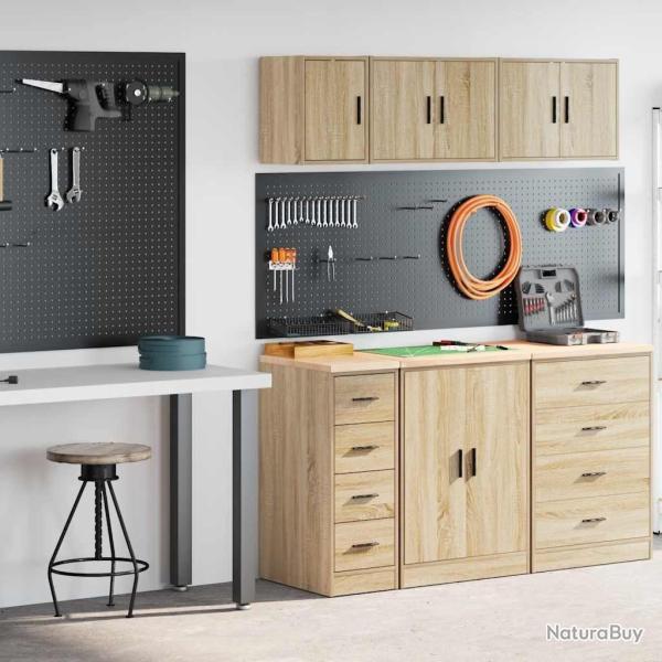 Armoires de garage 2 pcs ch�ne sonoma bois d'ing�nierie