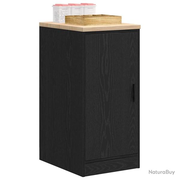 Armoire de rangement de garage noir 40x51x85 cm bois de pin