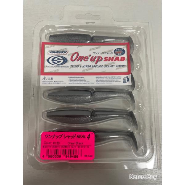 !! NEUF !! LEURRE ONE UP SHAD 4'� COL CLEAR BLACK