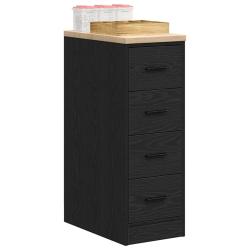 Armoire de rangement de garage noir 30x51x85 cm bois de pin
