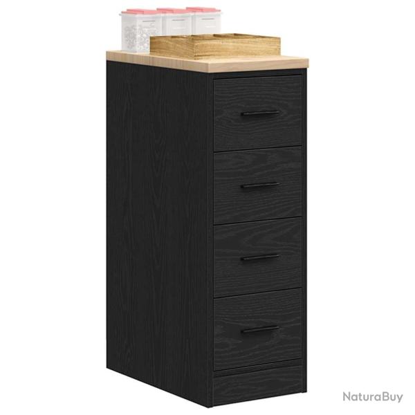 Armoire de rangement de garage noir 30x51x85 cm bois de pin