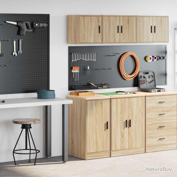 Armoires de garage 2 pcs ch�ne sonoma bois d'ing�nierie alsavelo