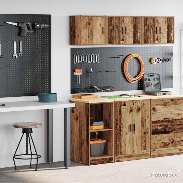 Armoires de garage 2 pcs vieux bois bois d'ingnierie alsavelo