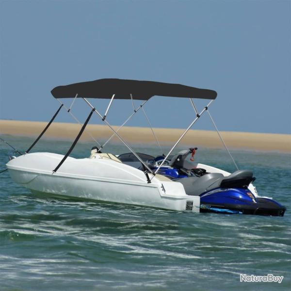 Auvent bimini � 4 arceaux noir 243x196x137 cm alsavelo