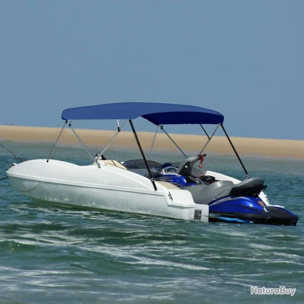 Auvent bimini � 4 arceaux Bleu marine 243x(230-244)x137 cm