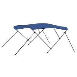 Auvent bimini &agrave; 3 arceaux Bleu 183x180x137 cm