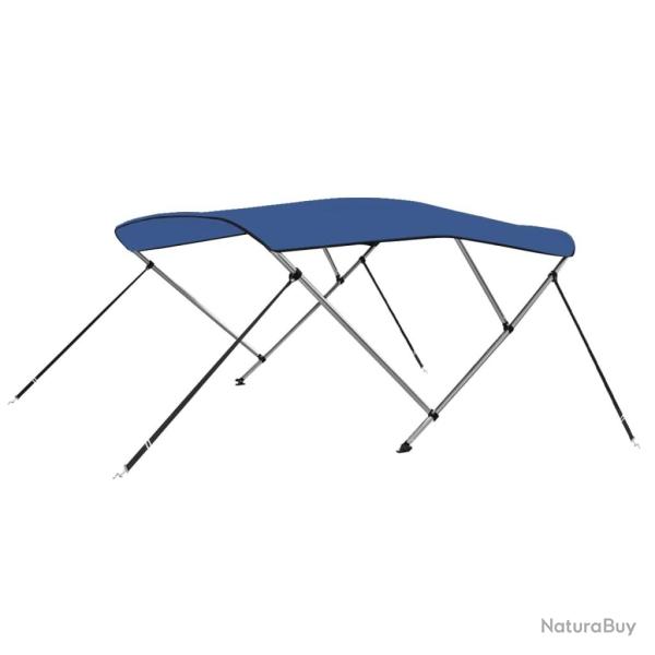 Auvent bimini � 3 arceaux Bleu 183x140x137 cm
