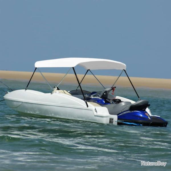 Auvent bimini � 2 arceaux Blanc 180x150x110 cm alsavelo