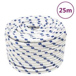Corde de bateau Blanc 12 mm 25 m Polypropyl&egrave;ne