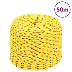 Corde de bateau Jaune 8 mm 50 m Polypropyl&egrave;ne