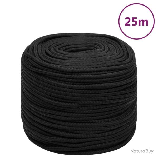 Corde de bateau Noir complet 8 mm 25 m Polypropyl�ne alsavelo