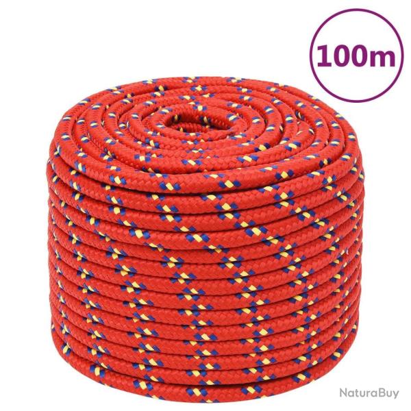 Corde de bateau Rouge 12 mm 100 m Polypropyl�ne