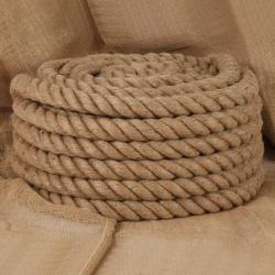 Corde de jute 5 m de long 40 mm d'&eacute;paisseur