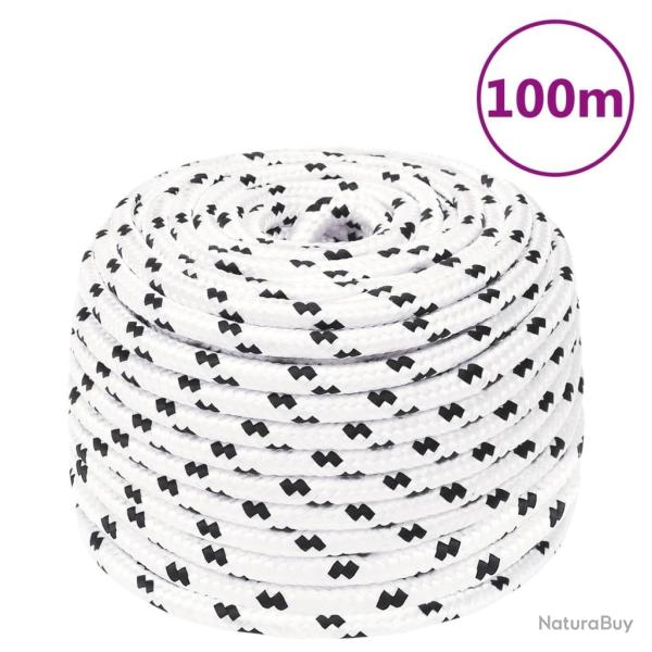 Corde de travail Blanc 10 mm 100 m Polyester alsavelo