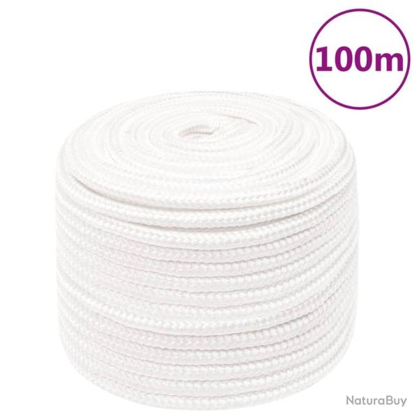 Corde de bateau Blanc complet 12 mm 100 m Polypropylne alsavelo