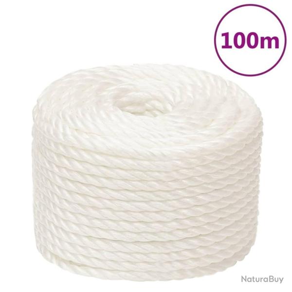 Corde de travail Blanc 12 mm 100 m polypropyl�ne