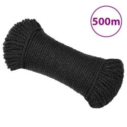 Corde de travail Noir 6 mm 500 m polypropyl&egrave;ne