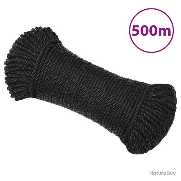 Corde de travail Noir 6 mm 500 m polypropylne alsavelo