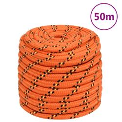 Corde de bateau Orange 18 mm 50 m Polypropyl&egrave;ne