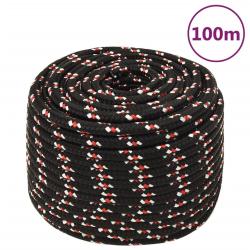 Corde de bateau Noir 12 mm 100 m Polypropyl&egrave;ne