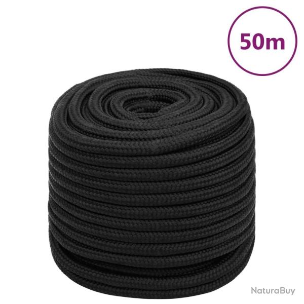 Corde de bateau Noir complet 18 mm 50 m Polypropylne alsavelo