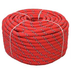Corde de bateau Polypropyl&egrave;ne 18 mm 50 m Rouge
