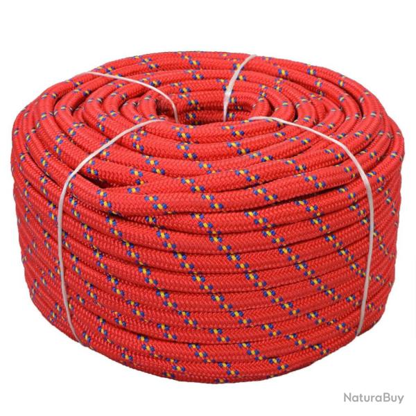 Corde de bateau Polypropylne 18 mm 50 m Rouge alsavelo