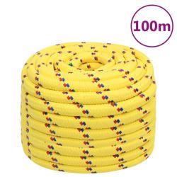 Corde de bateau Jaune 20 mm 100 m Polypropyl&egrave;ne