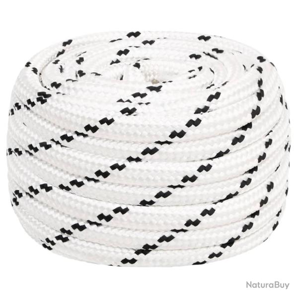 Corde de bateau tress� Blanc 20 mmx100 m Polyester