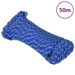 Corde de bateau Bleu 4 mm 50 m Polypropyl&egrave;ne