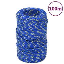 Corde de bateau Bleu 2 mm 100 m Polypropyl&egrave;ne