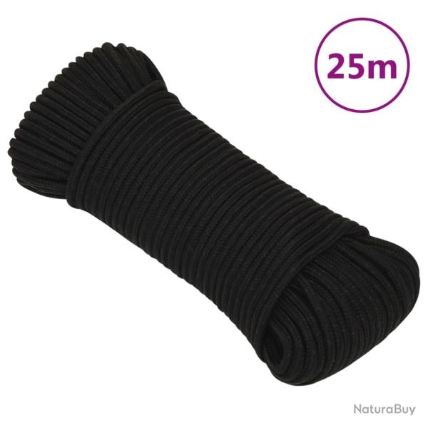Corde de travail Noir 5 mm 25 m Polyester alsavelo