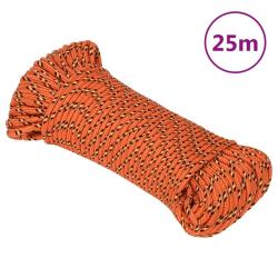 Corde de bateau Orange 4 mm 25 m Polypropyl&egrave;ne