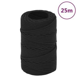 Corde de bateau Noir complet 2 mm 25 m Polypropyl&egrave;ne