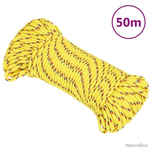 Corde de bateau Jaune 4 mm 50 m Polypropyl�ne alsavelo