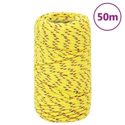 Corde de bateau Jaune 2 mm 50 m Polypropyl&egrave;ne
