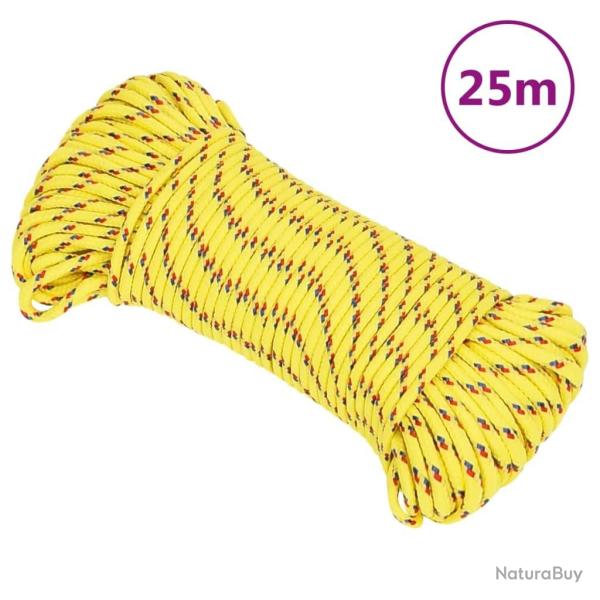 Corde de bateau Jaune 5 mm 25 m Polypropyl�ne